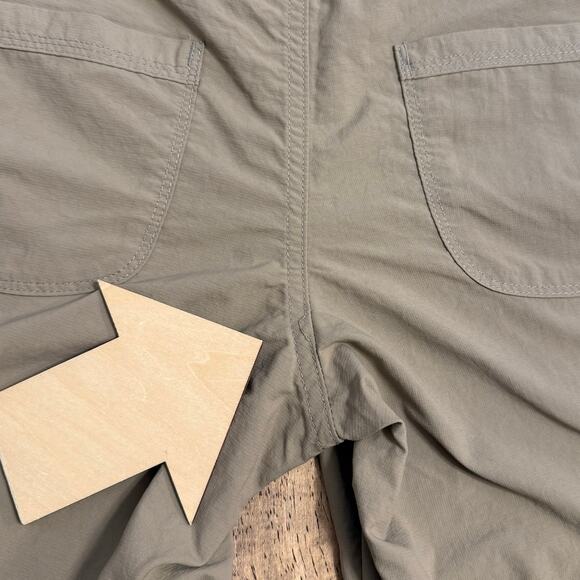 Mountain Hardwear Hiking Pants 100% Nylon Mid-Rise Cargo Pocket Khaki Women’s 10 - Picture 10 of 12